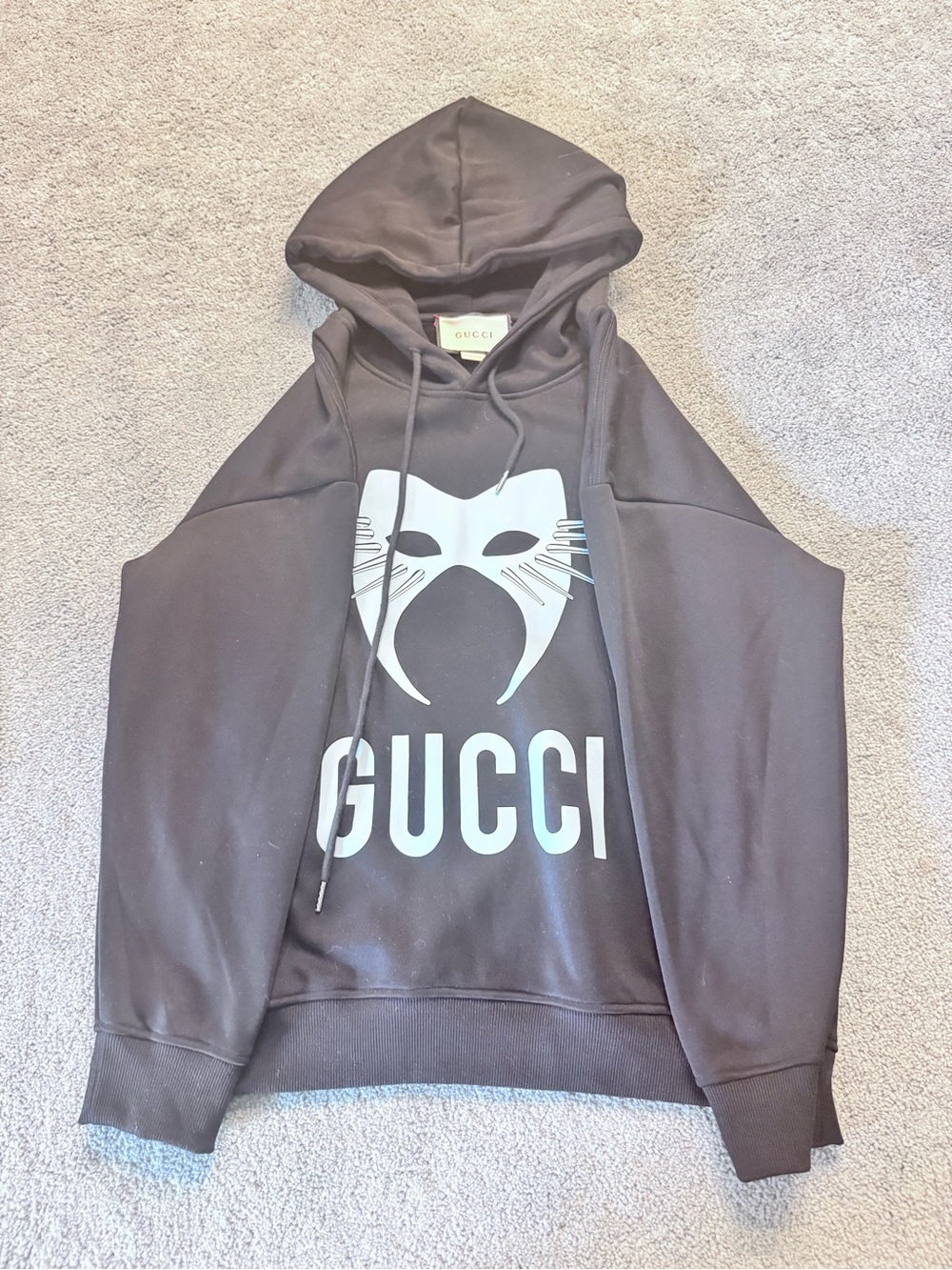 Gucci Men's Black Logo Hoodie Sweater